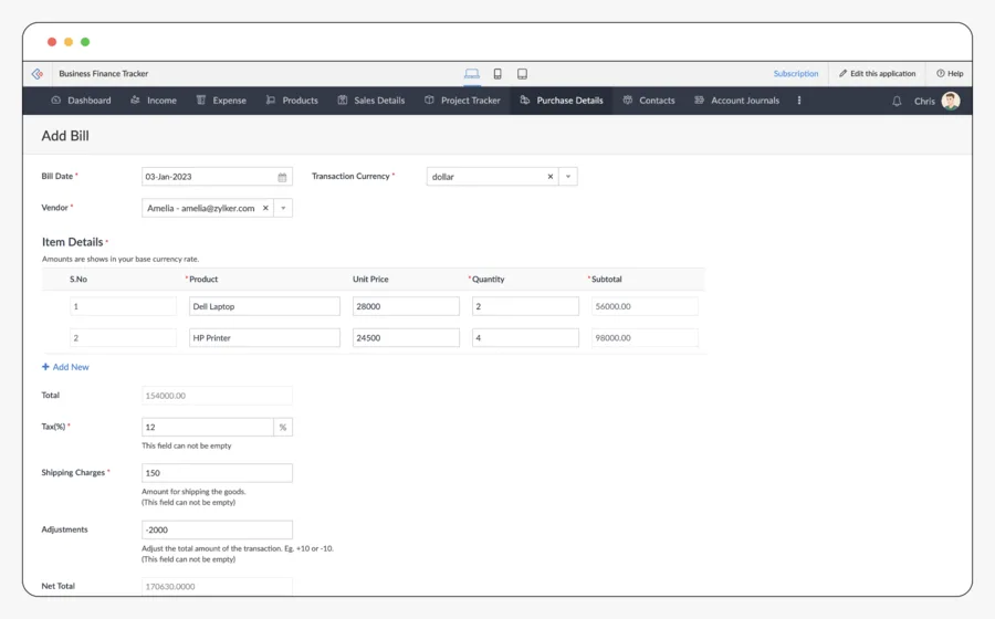Giải pháp quản lý mua hàng thông minh: Tự động hóa với Zoho Creator 6 quản lý mua hàng thông minh