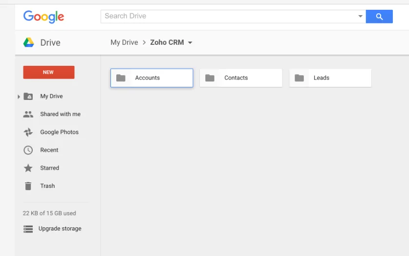 Tích hợp Zoho CRM với Google Workspace: Kết nối mọi công cụ, tối ưu mọi quy trình 5 google drive