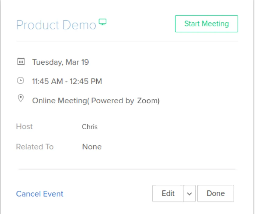 Tích hợp Zoho CRM với Google Workspace: Kết nối mọi công cụ, tối ưu mọi quy trình 6 meeting