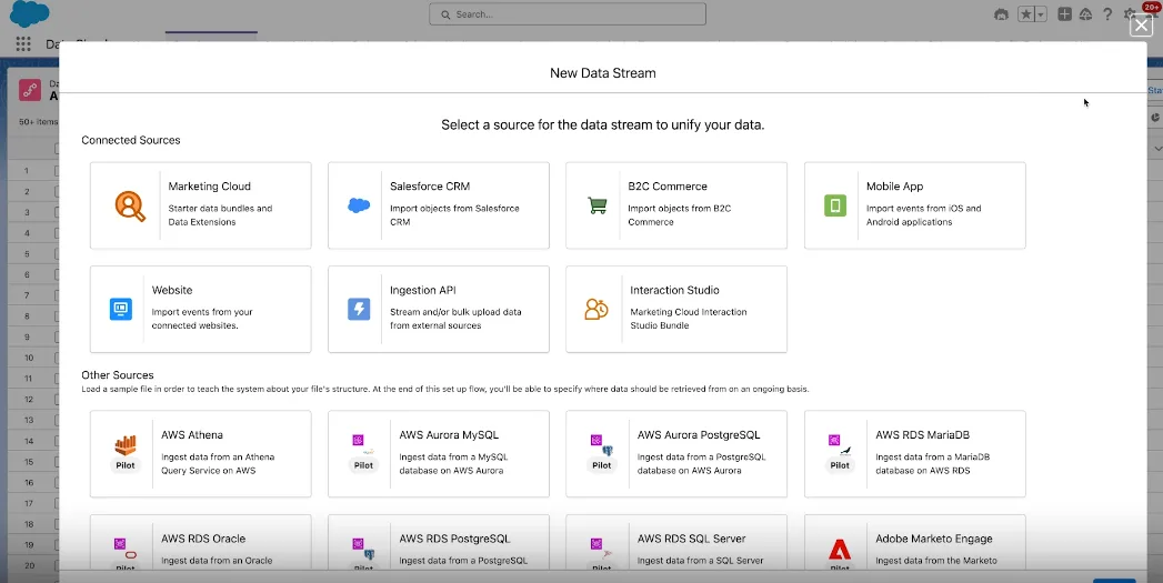 Salesforce Data Cloud: Nền tảng vận hành bằng dữ liệu cho doanh nghiệp hiện đại 4 Kết nối dữ liệu linh hoạt từ nhiều nguồn