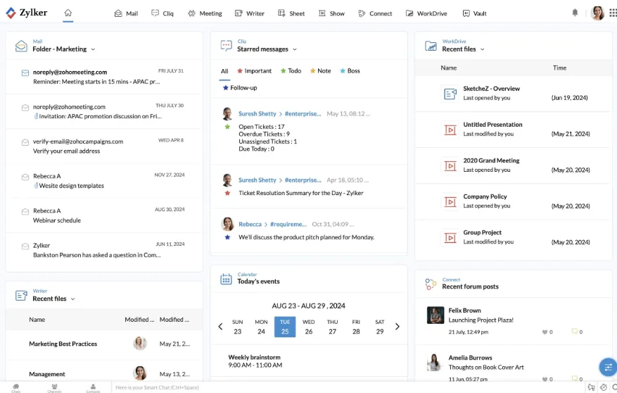 Review Zoho Workplace 2026: Ưu nhược điểm & Bảng giá chi tiết 2 Zoho Workplace1