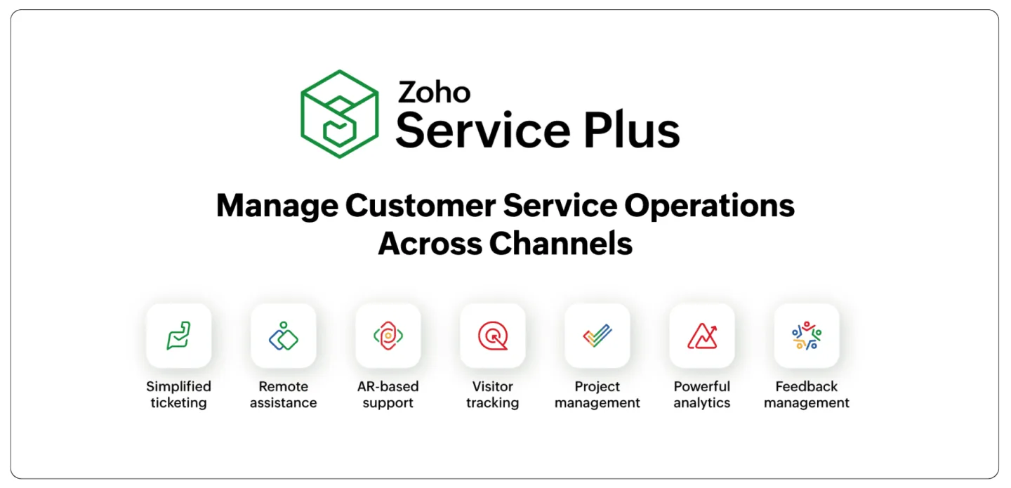 Tối ưu hiệu suất và chi phí vận hành với hệ sinh thái Zoho Service Plus 2 zoho service plus1