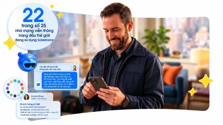 22 trên 25 tập đoàn viễn thông hàng đầu toàn cầu tin dùng CRM viễn thông Salesforce